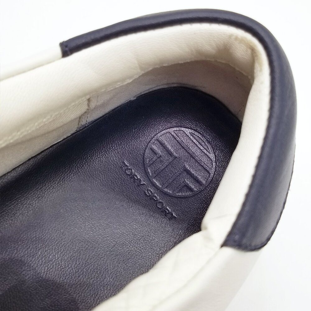 Tory Burch Sport Ruffled Rainbow Striped Leather Sneakers Size 9.5 Preppy $228 - Picture 15 of 16